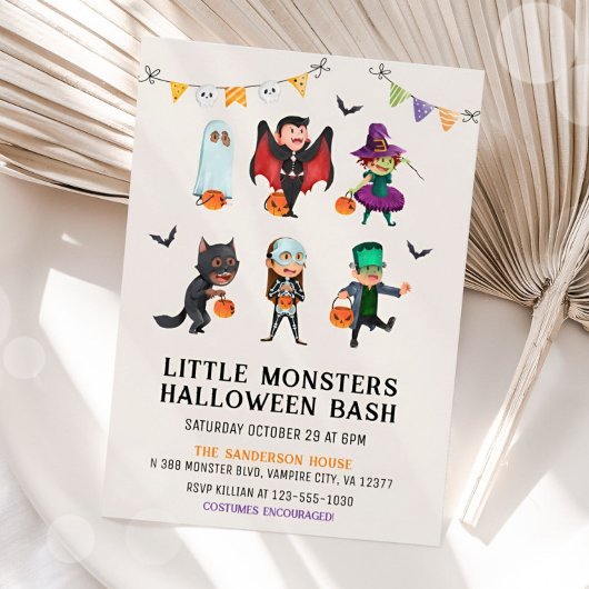 Invitation Enfants Halloween Costume Fête Invitation, Anniver