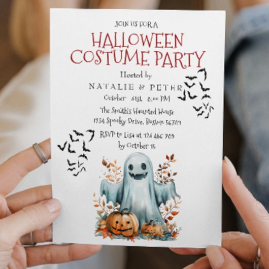 Invitation Enfants Halloween Costume Party I Ghost