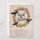 Invitation Enfants Halloween Fête d'anniversaire Trick Treat  (Devant)