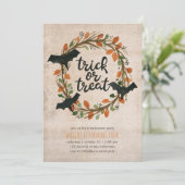 Invitation Enfants Halloween Fête d'anniversaire Trick Treat  (Debout devant)