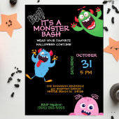 Invitation Enfants Halloween Monster Mash Bash Party