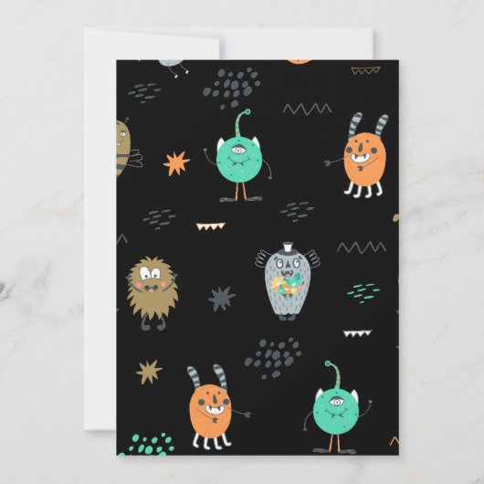 Invitation Enfants Halloween Monster Mash Bash Party (Dos)