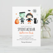 Invitation Enfants Halloween Party mignonne Enfants (Debout devant)