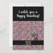 Invitation Enfants Halloween sorcière Citrouille & chauves-so (Dos)