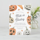 Invitation Enfants Halloween Trick ou partie de traitement (Debout devant)