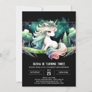 Invitation Enfants Imaginaire Cheval Anniversaire