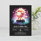 Invitation Enfants Jote Lion Anniversaire (Debout devant)