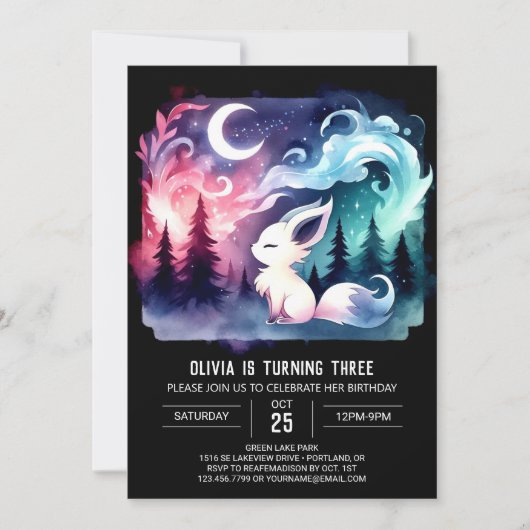 Invitation Enfants Jungle Wolf (Devant)