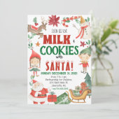 Invitation Enfants Lait de Noël et Cookies (Debout devant)