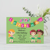 Invitation Enfants Luau (Debout devant)