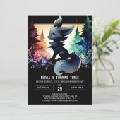 Invitation Enfants magiques Wolf Anniversaire (Debout devant)