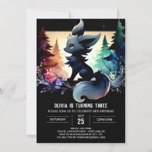 Invitation Enfants magiques Wolf Anniversaire