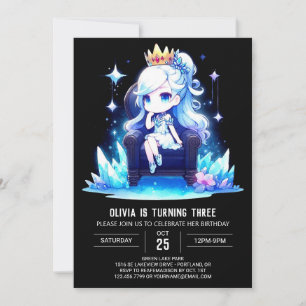 Invitation Enfants Majestic Princess Anniversaire