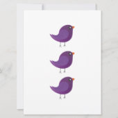 Invitation Enfants mignonette birdy (Devant)