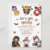 Invitation Enfants mignons Halloween Costume fête Anniversair (Devant)