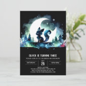 Invitation Enfants minimaliste Chat Anniversaire (Debout devant)