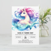 Invitation Enfants modernes Cheval Anniversaire (Debout devant)