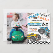 Invitation Enfants modernes Monster Trucks Anniversaire (Devant)
