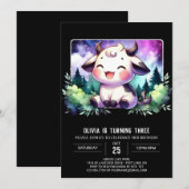 Invitation Enfants modernes Vache Anniversaire (Devant / Derrière)