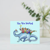 Invitation Enfants montant l'INVITATION de FÊTE (Debout devant)