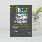 Invitation Enfants Officier de police Anniversaire Fête Invit (Debout devant)