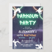 Invitation Enfants Parkour fête anniversaire (Devant)