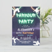 Invitation Enfants Parkour fête anniversaire (Debout devant)