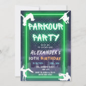 Invitation Enfants Parkour fête anniversaire (Devant)