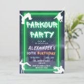 Invitation Enfants Parkour fête anniversaire (Debout devant)