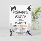 Invitation Enfants Parkour fête anniversaire (Debout devant)