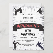 Invitation Enfants Parkour Obstacle Course fête Anniversaire (Devant)