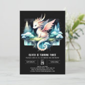 Invitation Enfants Pastel Dragon Anniversaire (Debout devant)