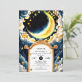 Invitation Enfants Pastel Moon Anniversaire (Debout devant)