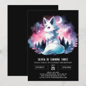 Invitation Enfants Personnalisé Wolf Anniversaire (Devant / Derrière)
