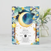 Invitation Enfants personnalisés Lune Anniversaire (Debout devant)