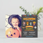 Invitation Enfants Photo Halloween Anniversaire Costume fête (Debout devant)