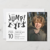 Invitation Enfants Photo Trampoline fête d'anniversaire (Devant)