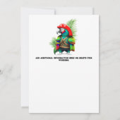 Invitation Enfants pirate fête perroquet capitaine trésor cof (Dos)