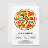Invitation Enfants Pizza Imprimable Anniversaire (Devant)