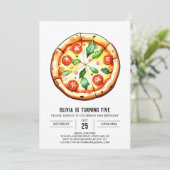 Invitation Enfants Pizza Imprimable Anniversaire (Debout devant)