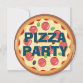 Invitation Enfants Pizza Party N'importe quel âge Anniversair (Devant)