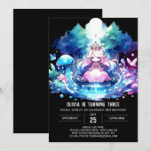 Invitation Enfants Princesse Anniversaire (Devant / Derrière)