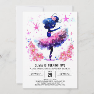 Invitation Enfants Printable Ballerina Anniversaire