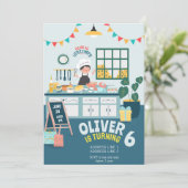 Invitation Enfants qui fêtent leur anniversaire (Debout devant)