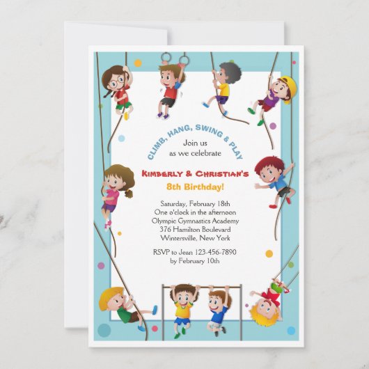 Invitation Enfants qui Grimpent (Devant)