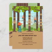 Invitation Enfants qui marchent sur une corde (Devant / Derrière)