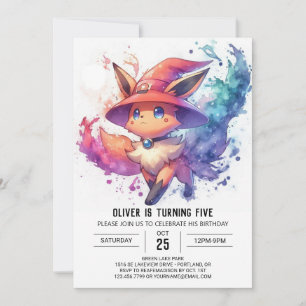 Invitation Enfants Renard Whimsical Anniversaire