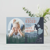 Invitation Enfants Rock Escalade photo fête d'anniversaire (Debout devant)