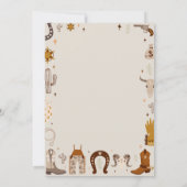 Invitation Enfants Rodeo Cowboy Rustique Ouest (Dos)