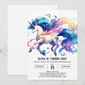 Invitation Enfants rustiques Cheval Anniversaire (Devant / Derrière)
